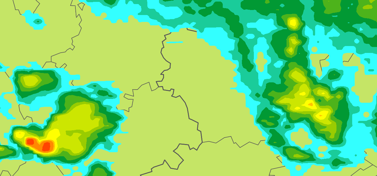 Regenradar HD für den Landkreis Limburg Weilburg
